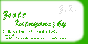 zsolt kutnyanszky business card